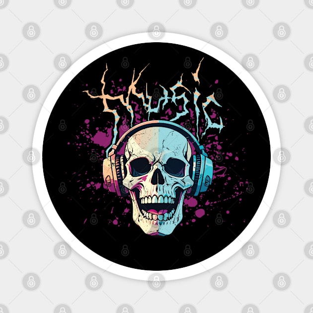 Music Skull Magnet by Norse Magic